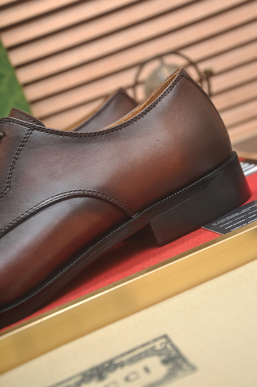 Gucci Men's Leather Dress Shoes, Brown Lace-Up Oxfords, Italian Craftsmanship 10 i1742234139787 2761 0 8