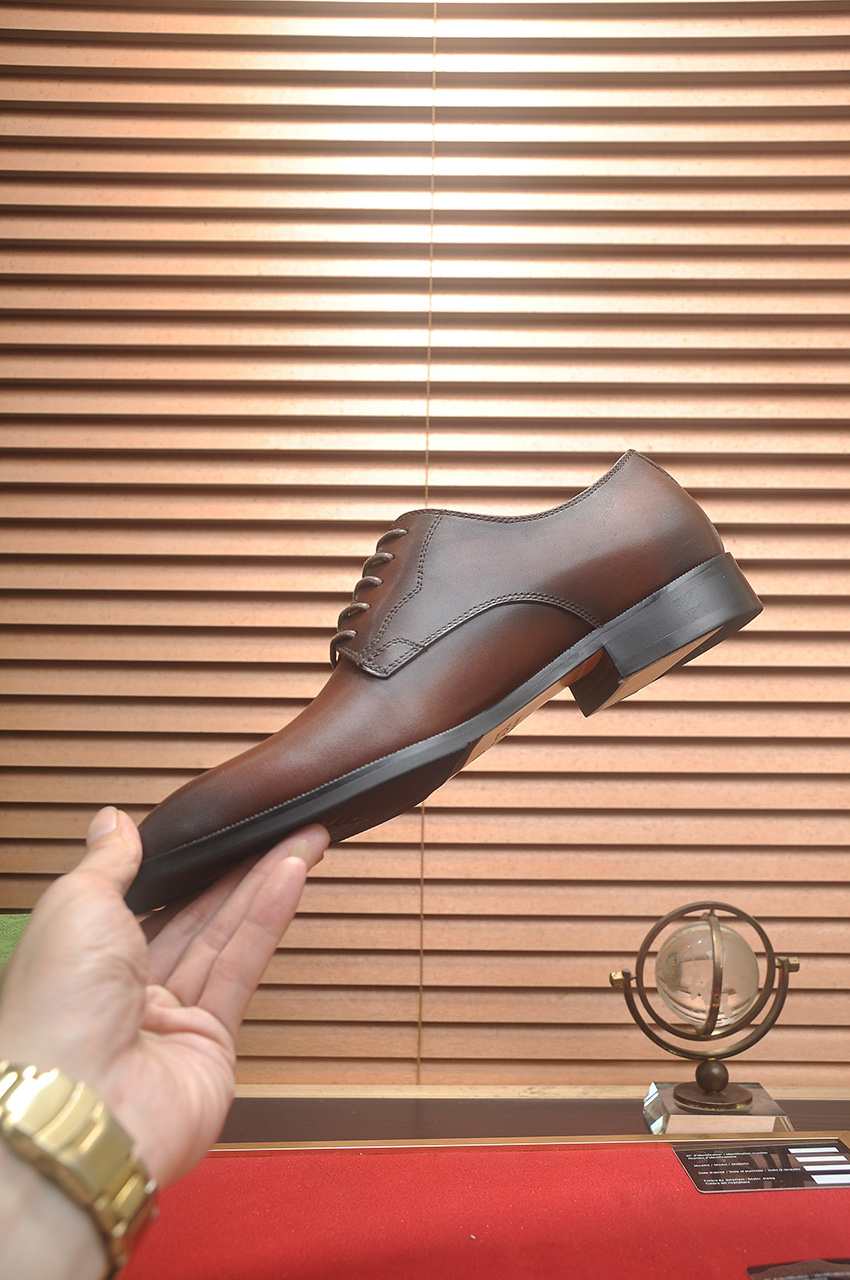 Gucci Men's Leather Dress Shoes, Brown Lace-Up Oxfords, Italian Craftsmanship 6 i1742234140423 3895 0 4