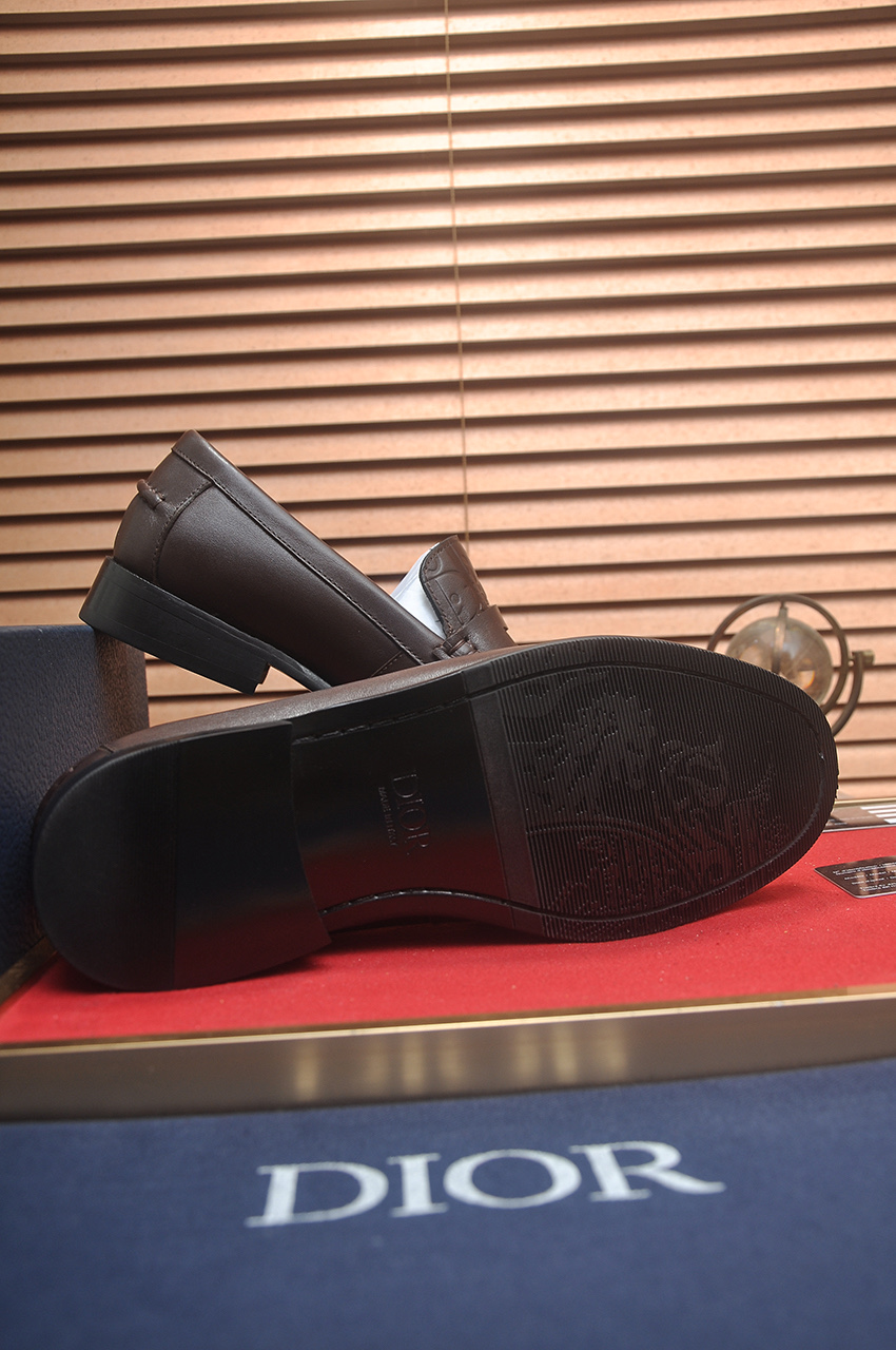 Dior Leather Loafers Brown Leather with Dior Oblique Motif - Sizes 38-44 8 i1742234383450 5894 0 6