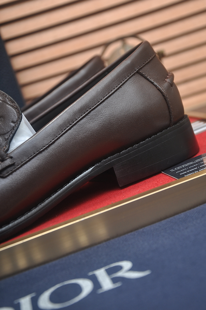 Dior Leather Loafers Brown Leather with Dior Oblique Motif - Sizes 38-44 10 i1742234384111 1403 0 8