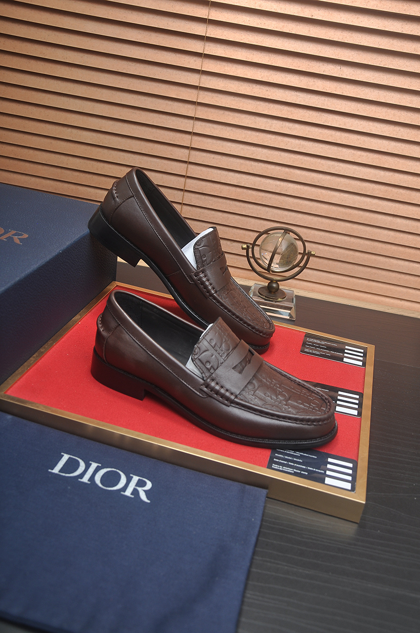 Dior Leather Loafers Brown Leather with Dior Oblique Motif - Sizes 38-44 7 i1742234384124 3232 0 5