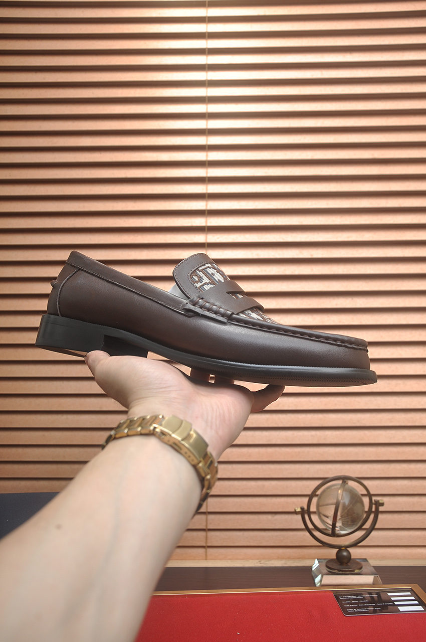 Dior Loafers in Brown Leather with Oblique Jacquard - Size 38-44 5 i1742234426617 4732 0 3