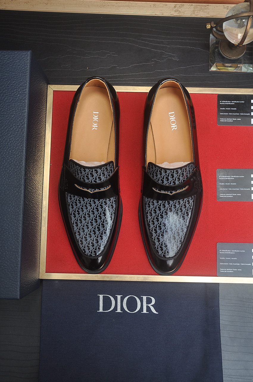 Dior Black Leather Loafers with Oblique Motif - Size 38-44 2 i1742234456730 610 0 0