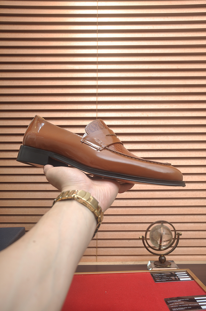 Dior Brown Leather Penny Loafers with Oblique Motif, Size 38-44 6 i1742234504930 3309 0 4