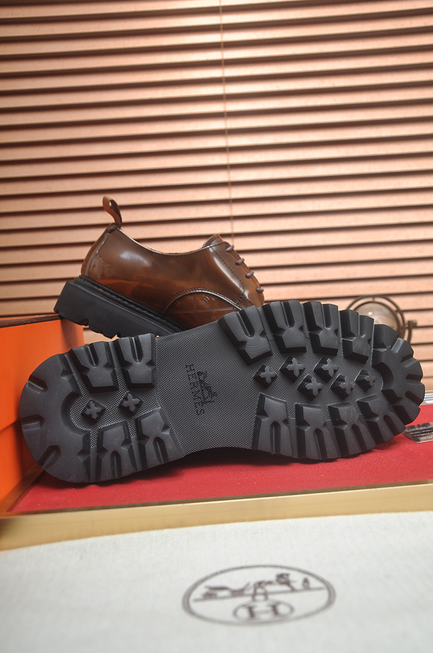 Hermes Classic Leather Dress Shoes, Brown, Sizes 38-45, Premium Quality 8 i1742577598716 8650 0 6