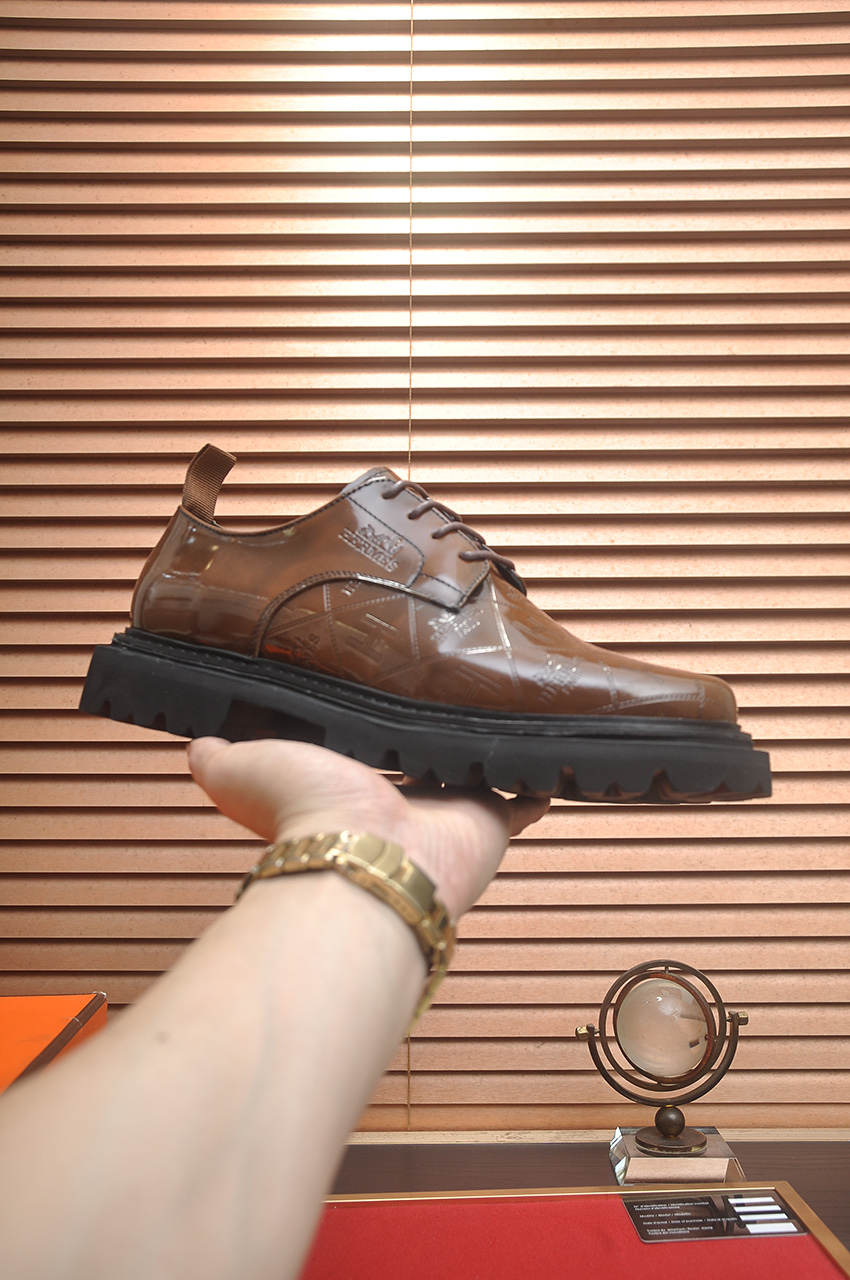Hermes Classic Leather Dress Shoes, Brown, Sizes 38-45, Premium Quality 5 i1742577598744 4295 0 3