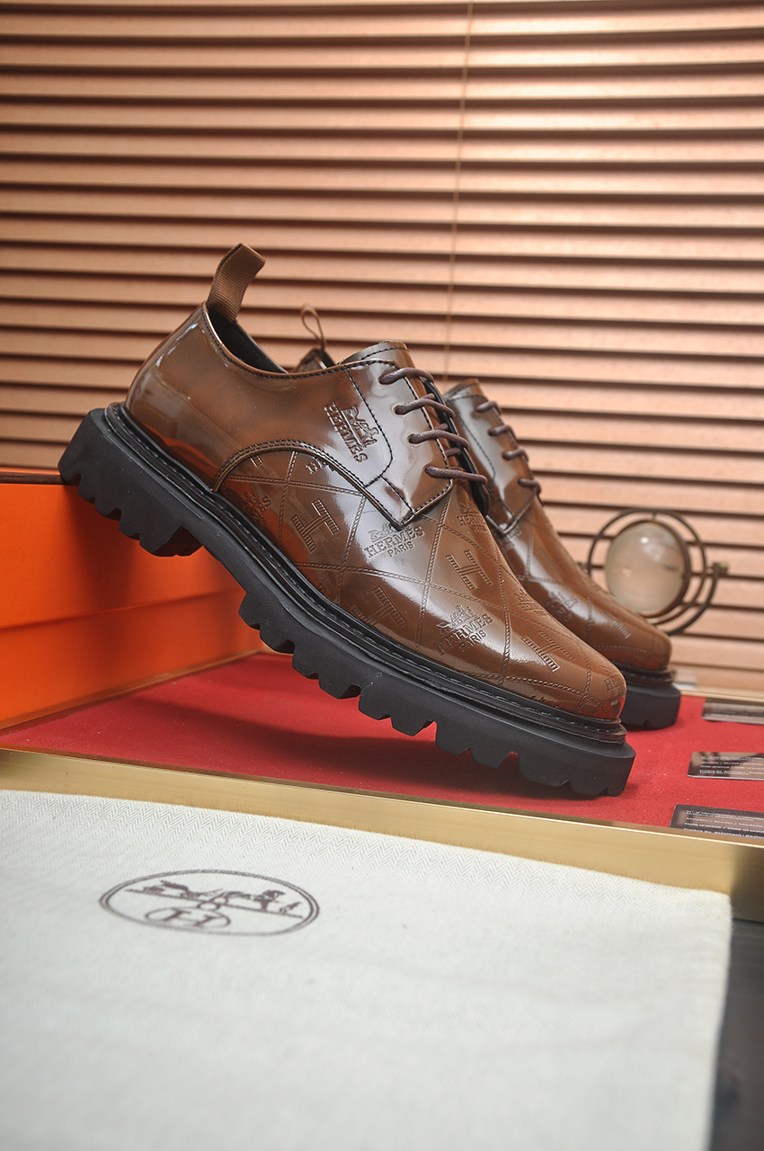 Hermes Classic Leather Dress Shoes, Brown, Sizes 38-45, Premium Quality 3 i1742577599248 6640 0 1