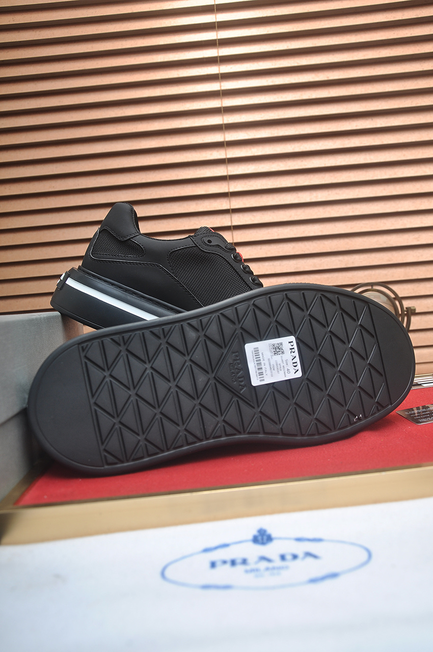 Prada Men's Black Leather & Rubber Sneakers - Size 38-45 8 i1742577674473 5473 0 6