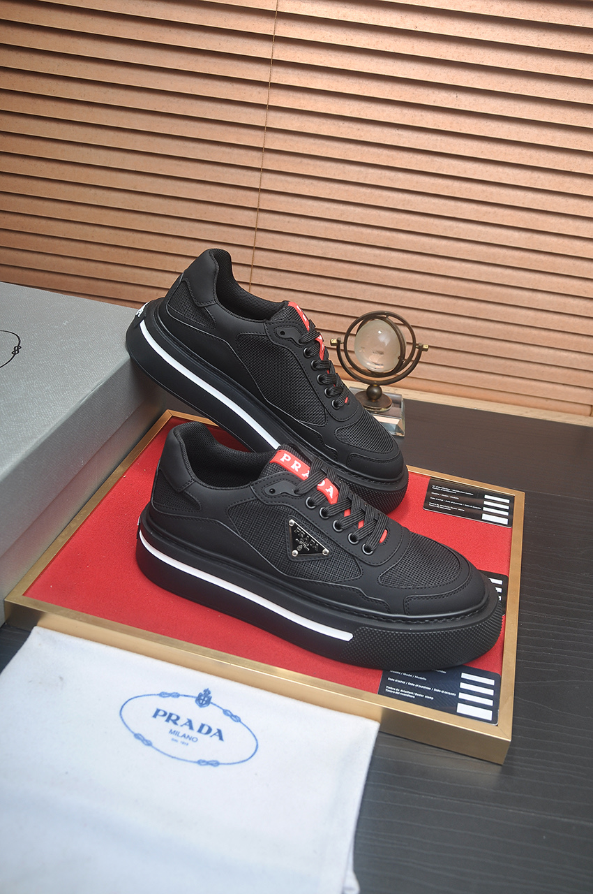Prada Men's Black Leather & Rubber Sneakers - Size 38-45 7 i1742577675215 4757 0 5