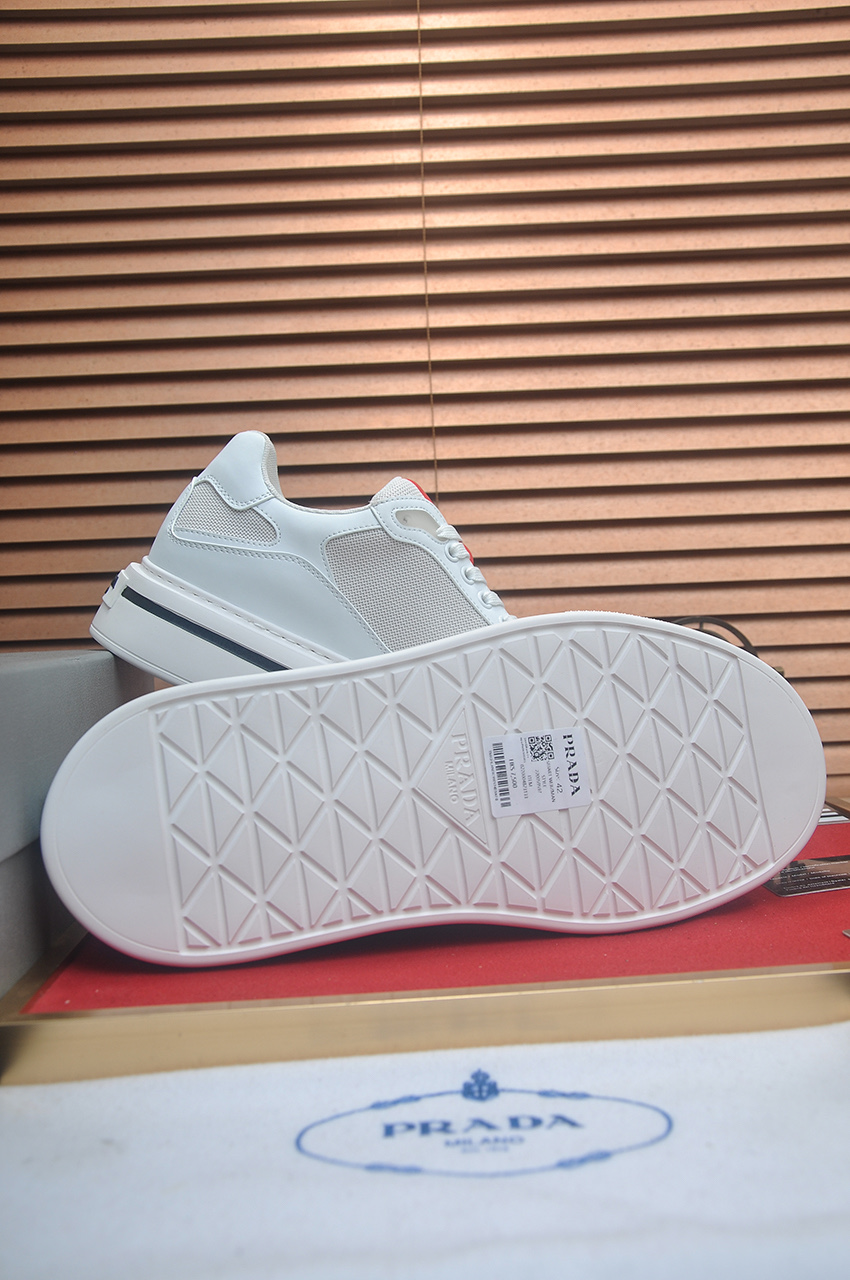 Prada White Leather Sneakers for Men, Premium Quality, Sizes 38-45 8 i1742577698035 6230 0 6