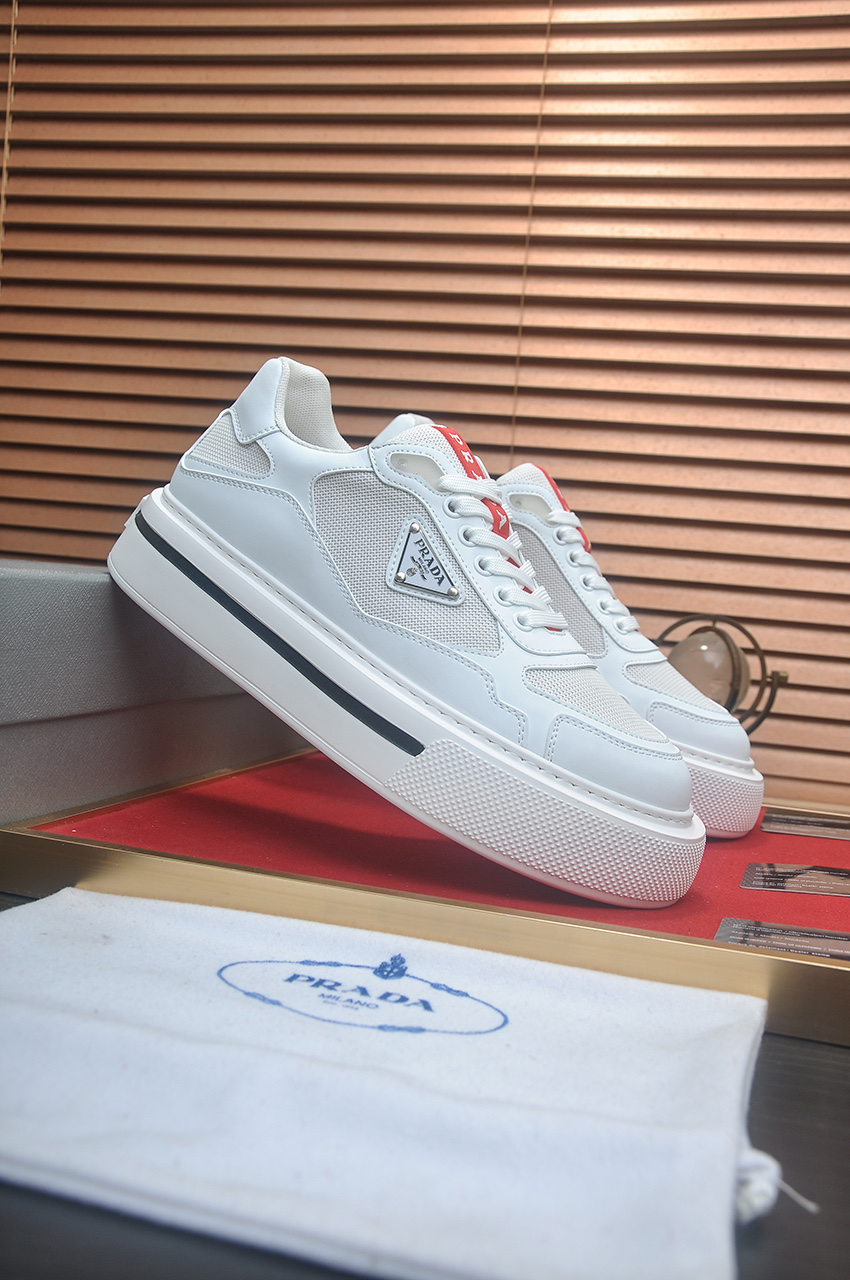 Prada White Leather Sneakers for Men, Premium Quality, Sizes 38-45 4 i1742577698570 1352 0 2