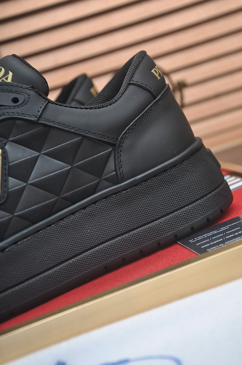 Prada Men's Black Leather Sneakers - Luxury Italian Design, Comfortable Fit 10 i1742577711209 2186 0 8