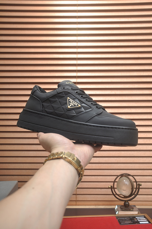 Prada Men's Black Leather Sneakers - Luxury Italian Design, Comfortable Fit 14 Prada Men's Black Leather Sneakers - Luxury Italian Design, Comfortable Fit