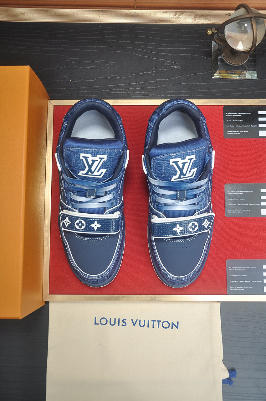 Louis Vuitton Trainer Maxi Sneaker: Denim, Monogram Accents, and Premium Comfort 3 i1742578001716 8933 0 1