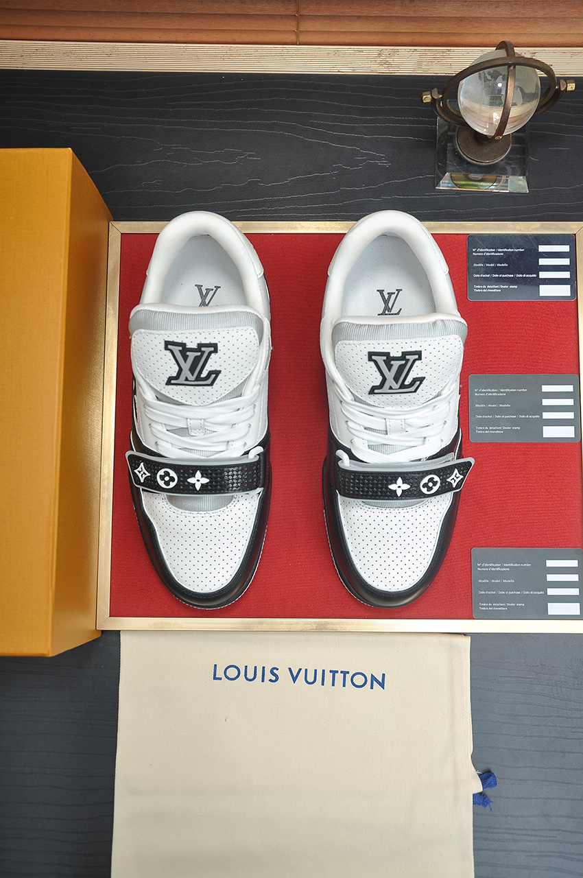 Louis Vuitton Trainer Maxi Sneakers, Leather Upper, Monogram Accents, Stylish 3 i1742578118234 9902 0 1