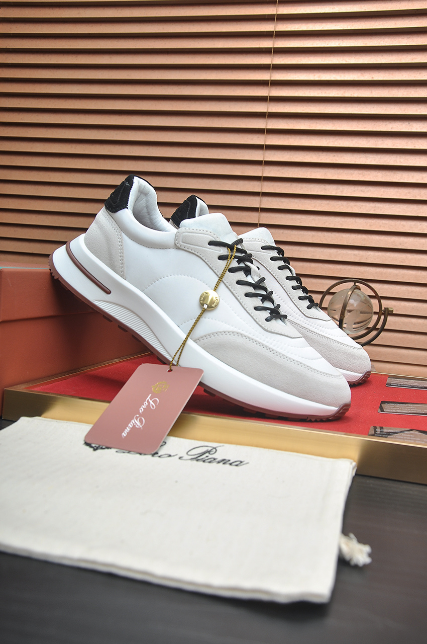 Loro Piana Men's White Leather & Suede Low Top Sneakers Size 38-44 4 i1742927193694 3365 0 2