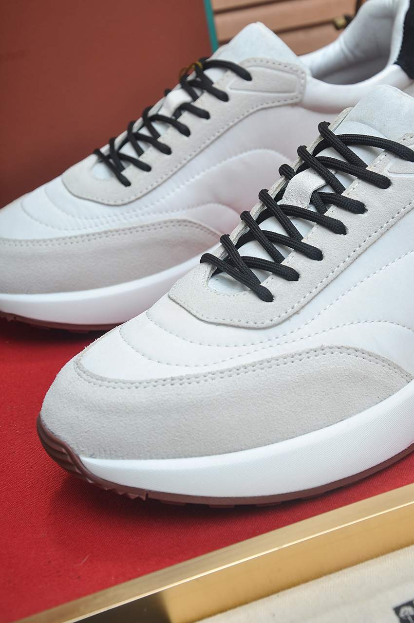 Loro Piana Men's White Leather & Suede Low Top Sneakers Size 38-44 9 i1742927194262 5686 0 7