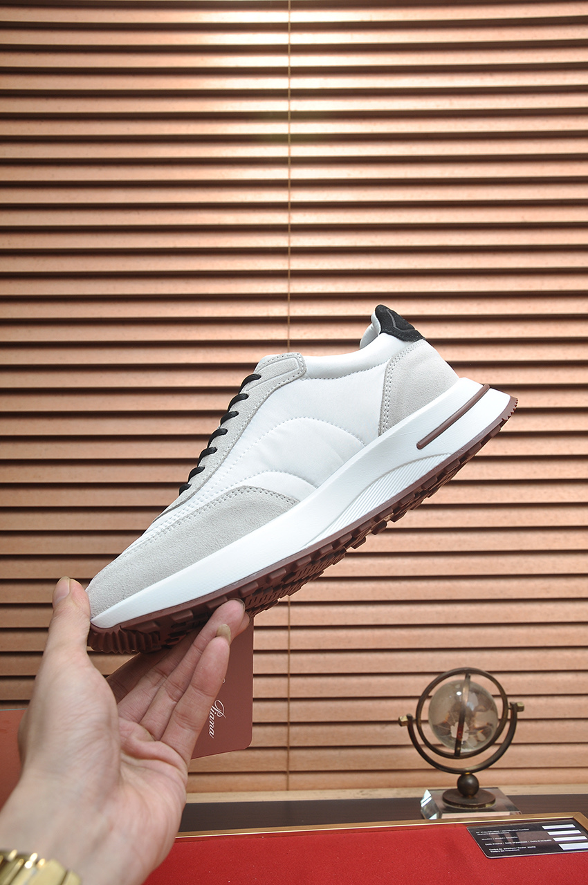 Loro Piana Men's White Leather & Suede Low Top Sneakers Size 38-44 6 i1742927194263 241 0 4
