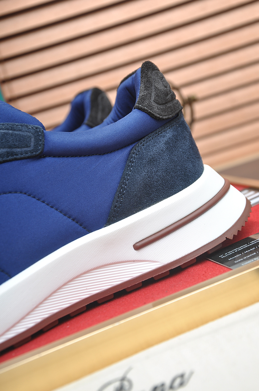 Loro Piana Men's Blue Suede and Leather Low Top Sneakers Size 38-44 10 i1742927238777 3850 0 8