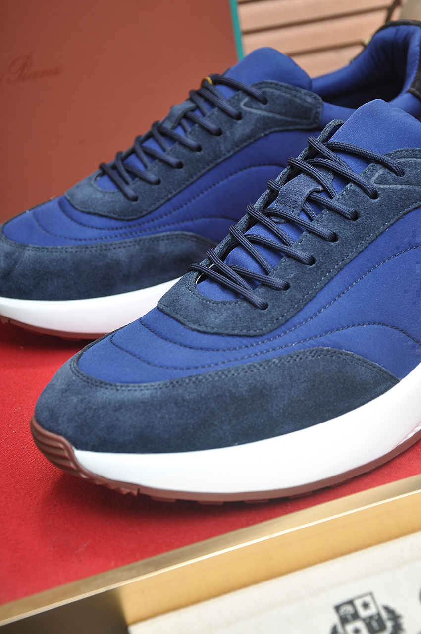 Loro Piana Men's Blue Suede and Leather Low Top Sneakers Size 38-44 9 i1742927238796 9188 0 7