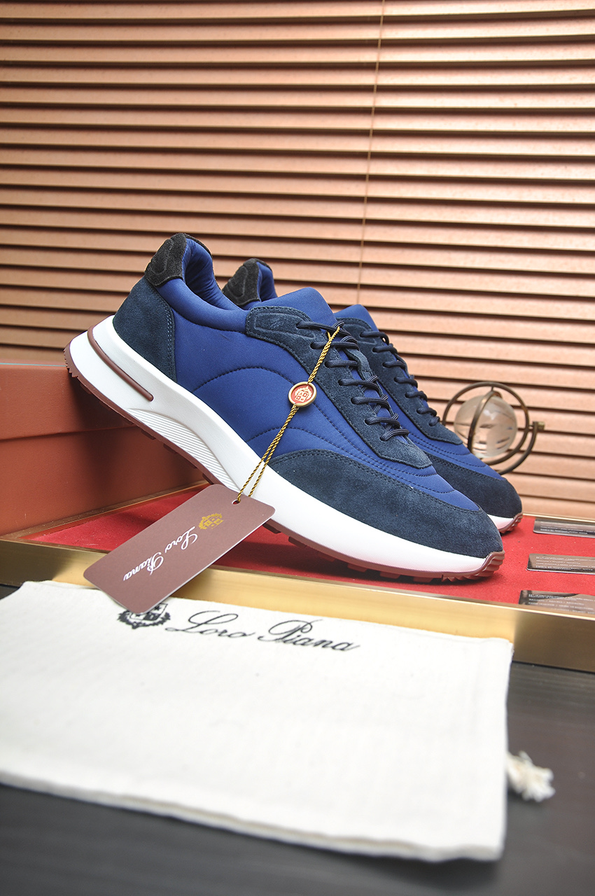 Loro Piana Men's Blue Suede and Leather Low Top Sneakers Size 38-44 4 i1742927238802 4089 0 2