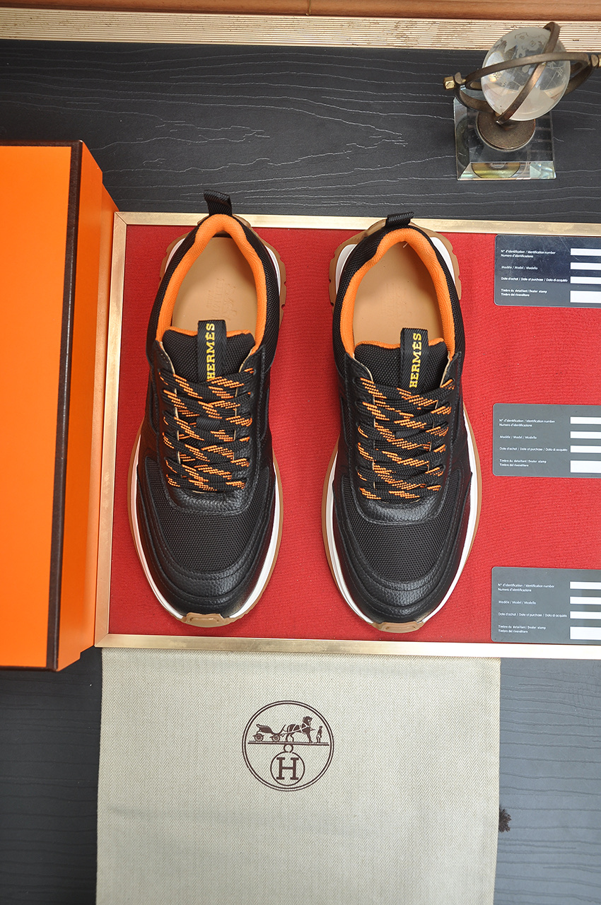 Hermes Men's Leather Sneakers - Comfortable, Breathable & Stylish 3 i1742927272435 6882 0 1