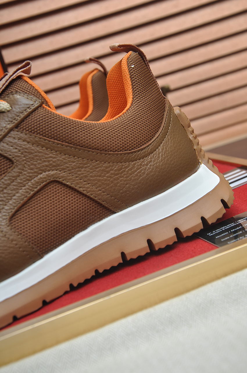 Hermes Men's Brown Leather Sneakers - Comfortable and Stylish Footwear 10 i1742927284192 5613 0 8