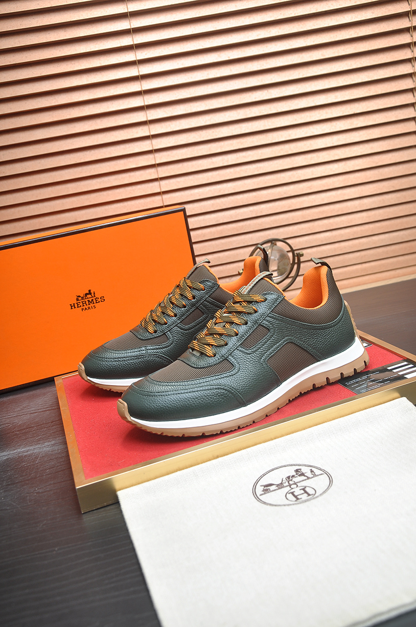 Hermes Men's Leather Sneakers - Comfortable, Breathable, and High-End 5 i1742927295227 9335 0 3