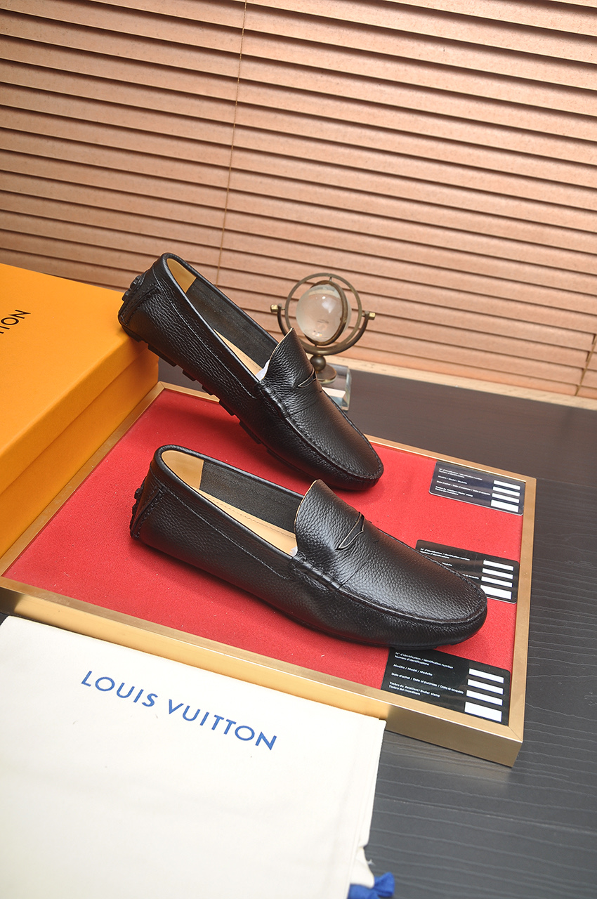 Louis Vuitton Men's Black Leather Loafers - Comfortable & Stylish Shoes 7 i1743097908424 7913 0 5