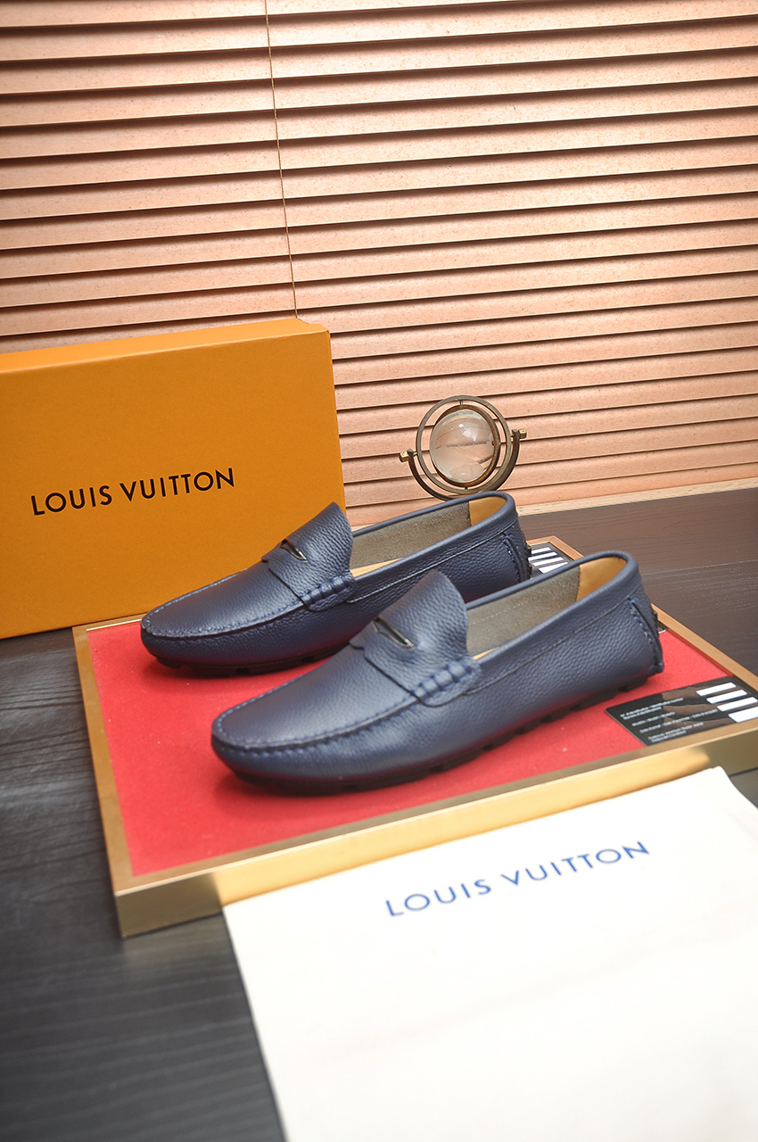 Louis Vuitton Men's Blue Leather Loafers with Water Stain Interior 4 i1743097933325 2995 0 2