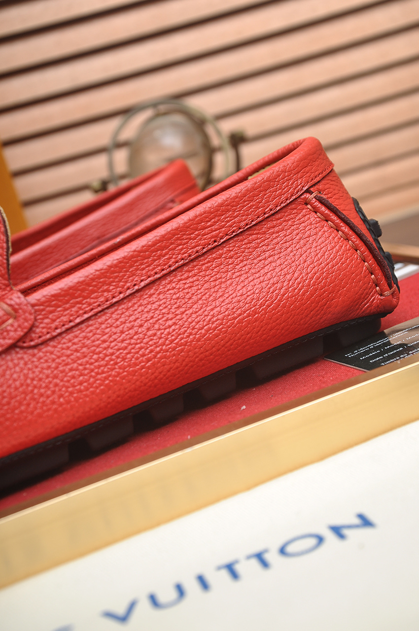 Louis Vuitton Red Leather Loafers - Comfortable & Stylish Slip-Ons 10 i1743097972392 2117 0 8
