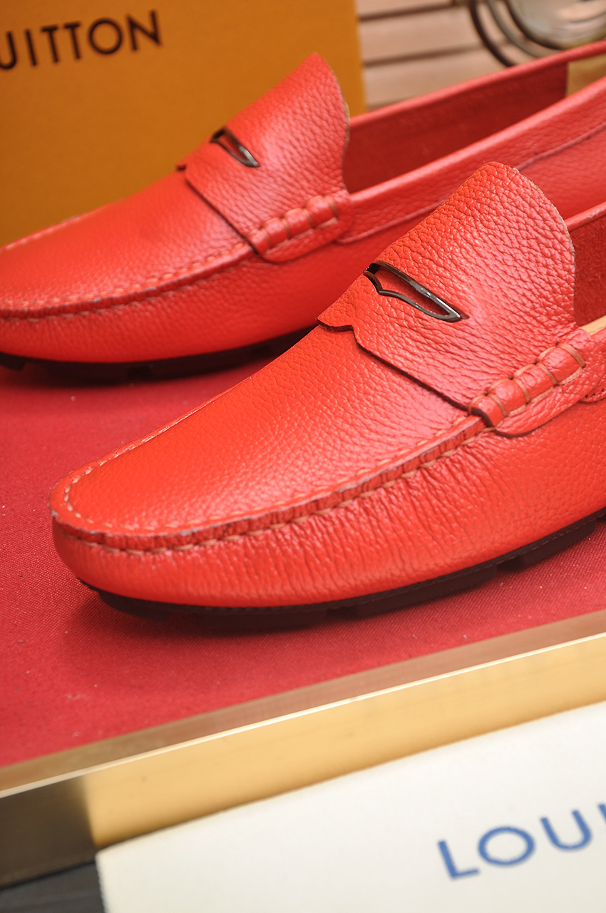 Louis Vuitton Red Leather Loafers - Comfortable & Stylish Slip-Ons 9 i1743097972395 4433 0 7