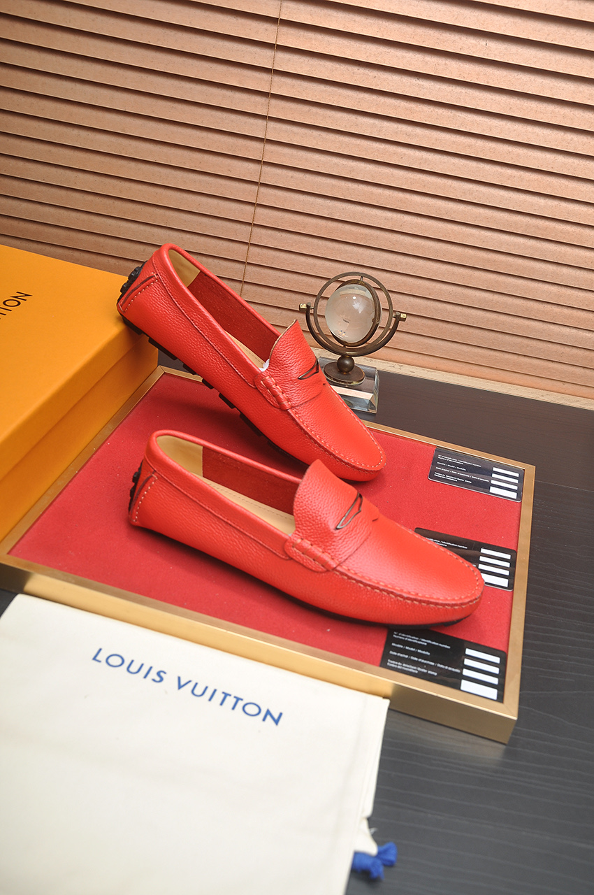 Louis Vuitton Red Leather Loafers - Comfortable & Stylish Slip-Ons 7 i1743097972397 5567 0 5