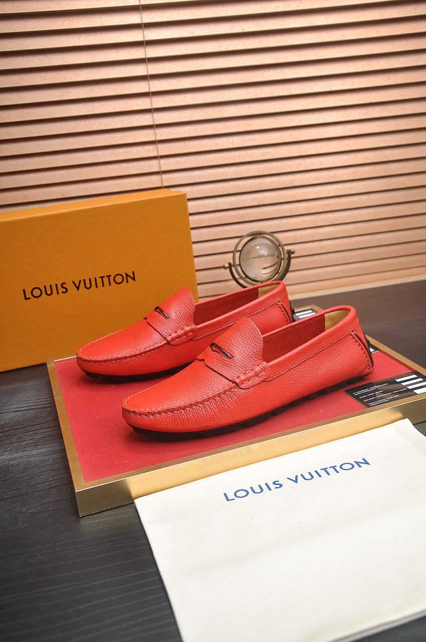 Louis Vuitton Red Leather Loafers - Comfortable & Stylish Slip-Ons 4 i1743097972859 598 0 2