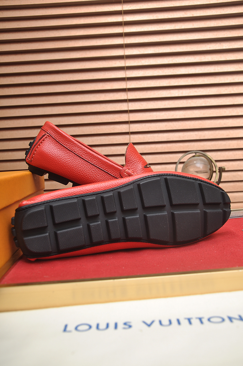 Louis Vuitton Red Leather Loafers - Comfortable & Stylish Slip-Ons 8 i1743097972904 2227 0 6
