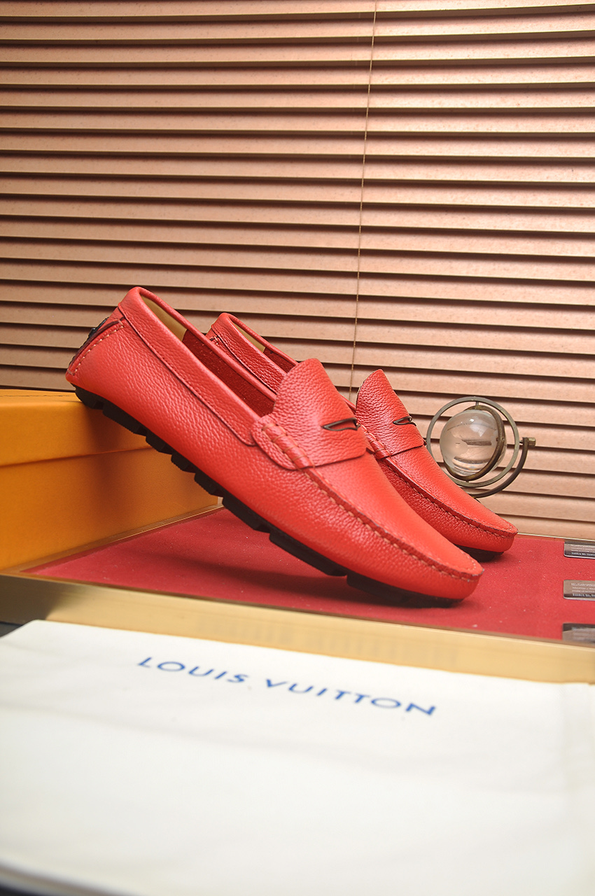 Louis Vuitton Red Leather Loafers - Comfortable & Stylish Slip-Ons 3 i1743097972918 3141 0 1
