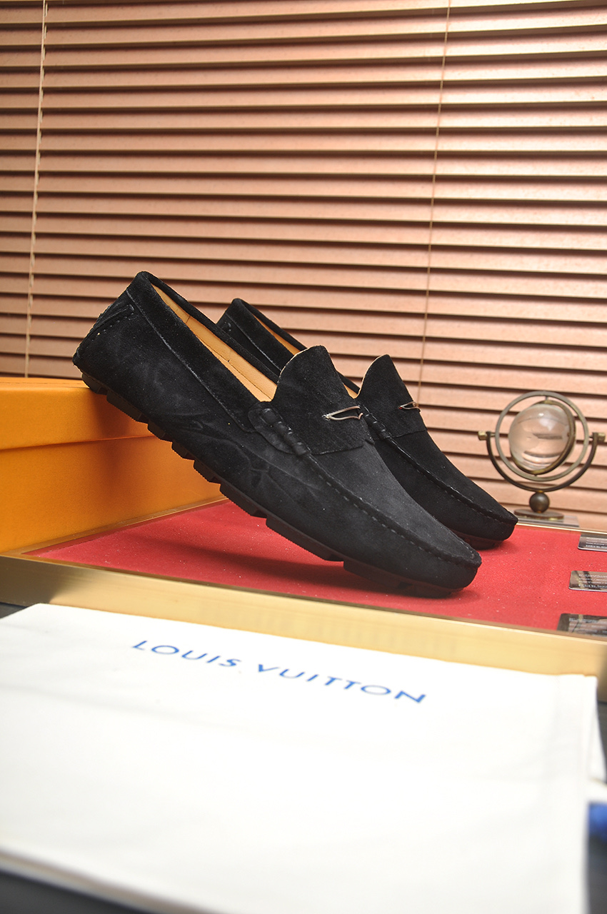 Louis Vuitton Men's Suede Leather Loafers, Black, Sizes 38-44 3 i1743097997616 2198 0 1