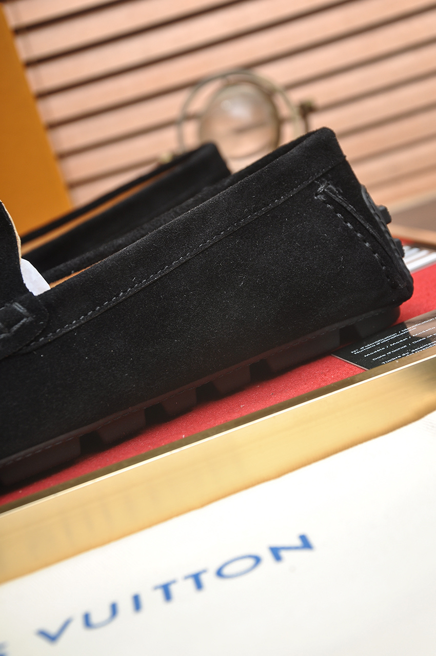 Louis Vuitton Men's Suede Leather Loafers, Black, Sizes 38-44 10 i1743097997998 6890 0 8