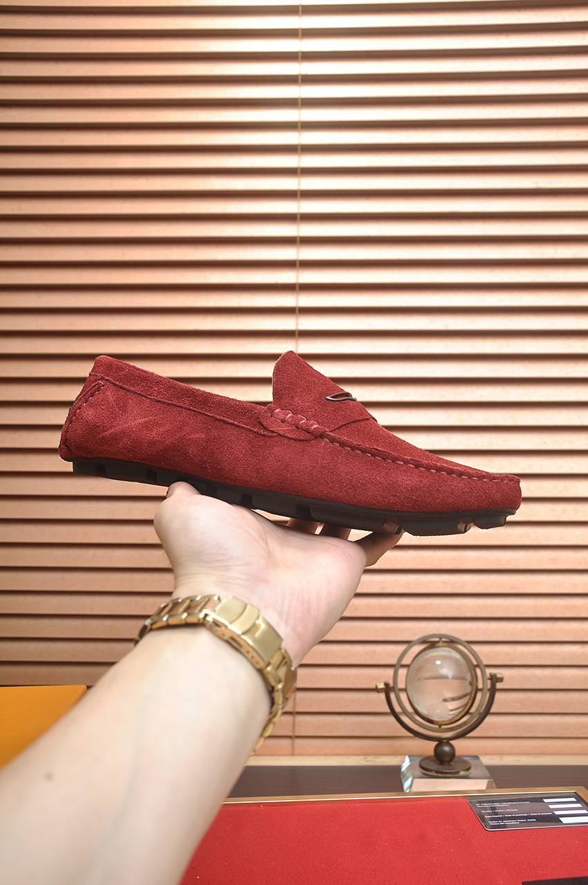 Louis Vuitton Suede Leather Penny Loafers, Bordeaux. Size 38-44 5 i1743098011243 8182 0 3