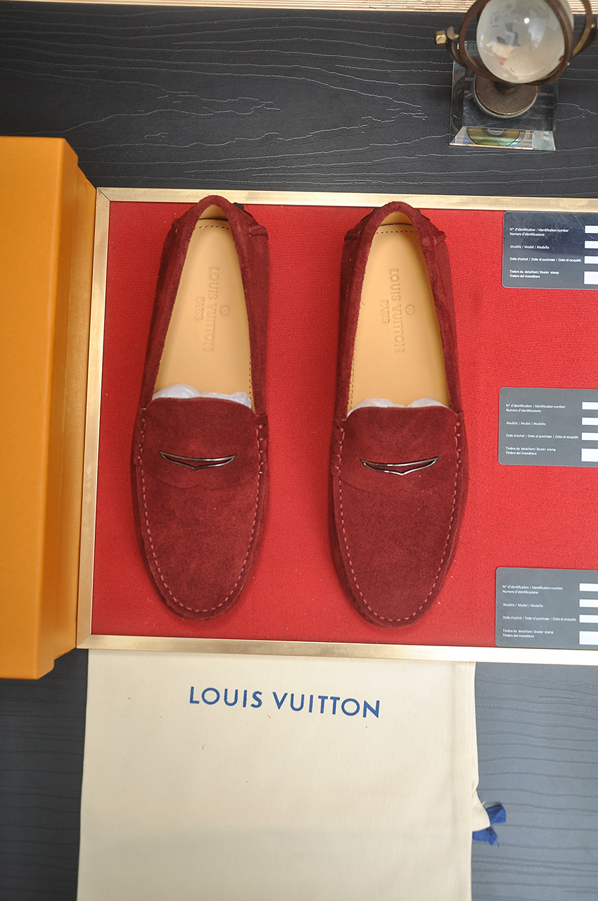 Louis Vuitton Suede Leather Penny Loafers, Bordeaux. Size 38-44 2 i1743098011251 7524 0 0