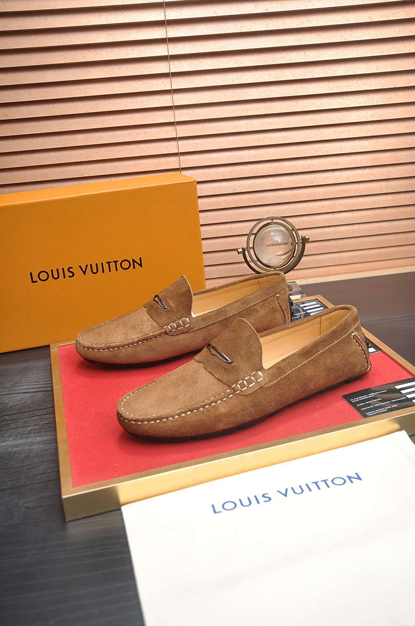 Louis Vuitton Men's Suede Leather Loafers - Comfortable and Stylish 4 i1743098023428 1040 0 2