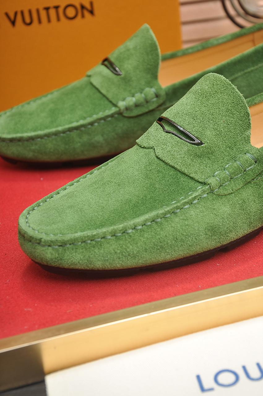 Louis Vuitton Green Suede Leather Penny Loafers Size EU 38-44 9 i1743098034696 8047 0 7