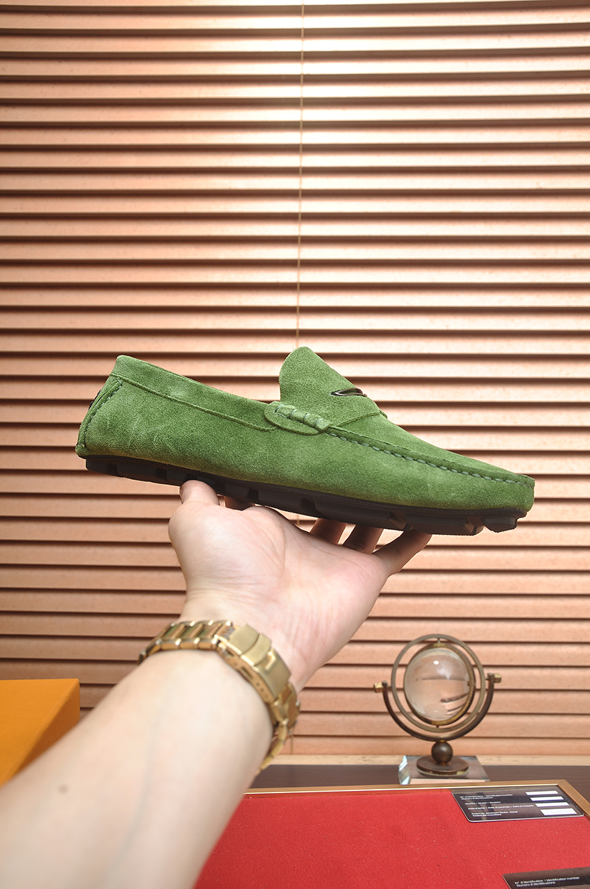 Louis Vuitton Green Suede Leather Penny Loafers Size EU 38-44 5 i1743098035207 5349 0 3