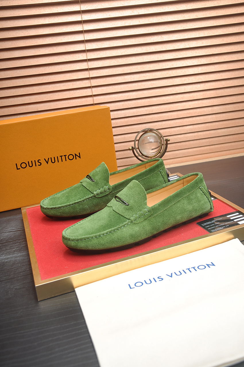 Louis Vuitton Green Suede Leather Penny Loafers Size EU 38-44 4 i1743098035215 1942 0 2
