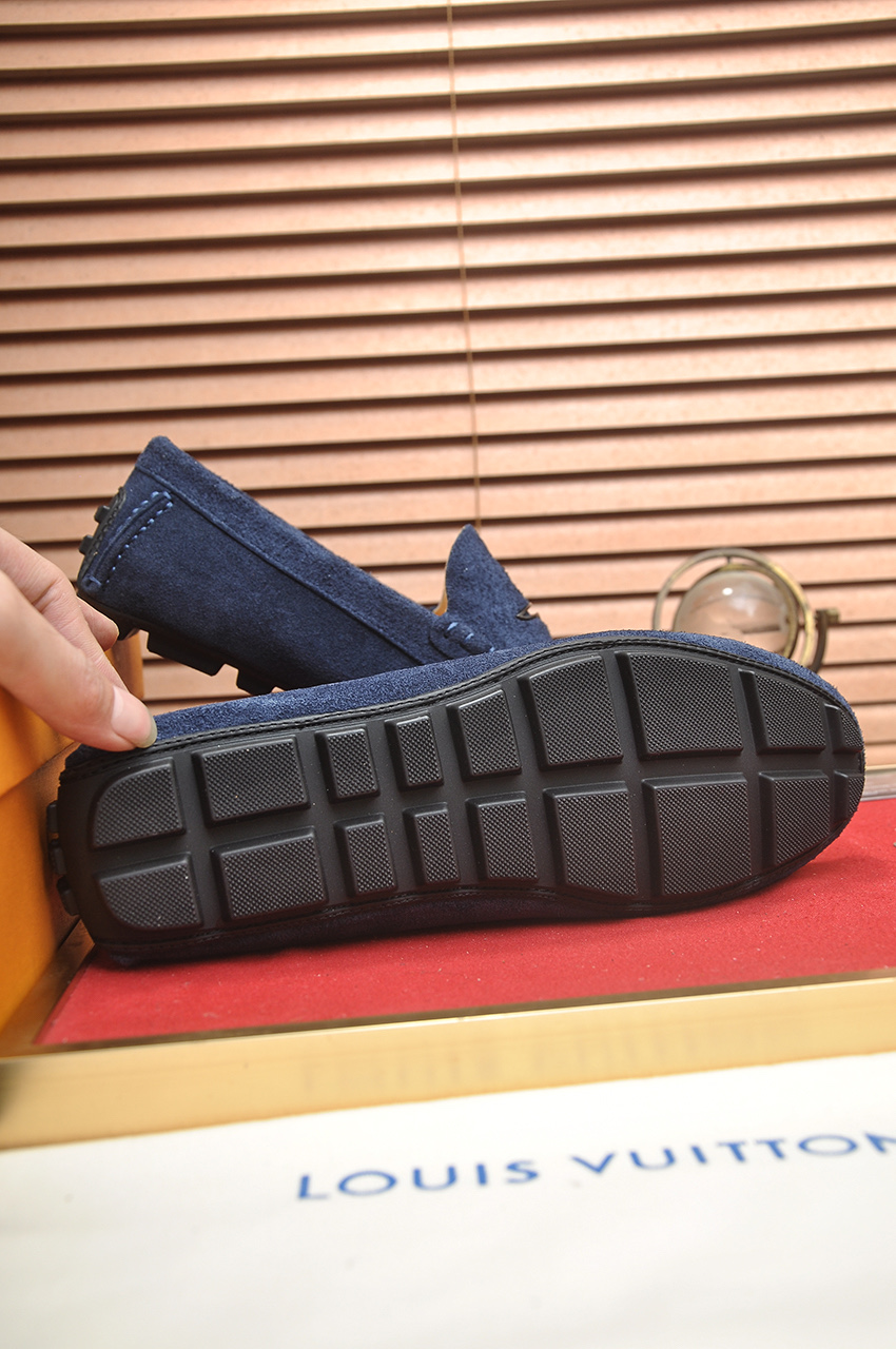 Louis Vuitton Men's Blue Suede Leather Driving Loafers, Size 38-44 8 i1743098047731 5165 0 6
