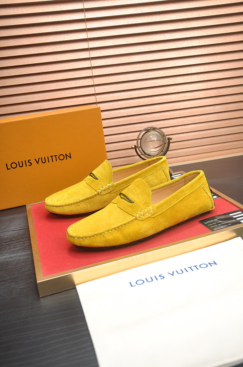 Louis Vuitton Yellow Suede Leather Loafers,Size 38-44, Comfort and Style 4 i1743098063317 7733 0 2