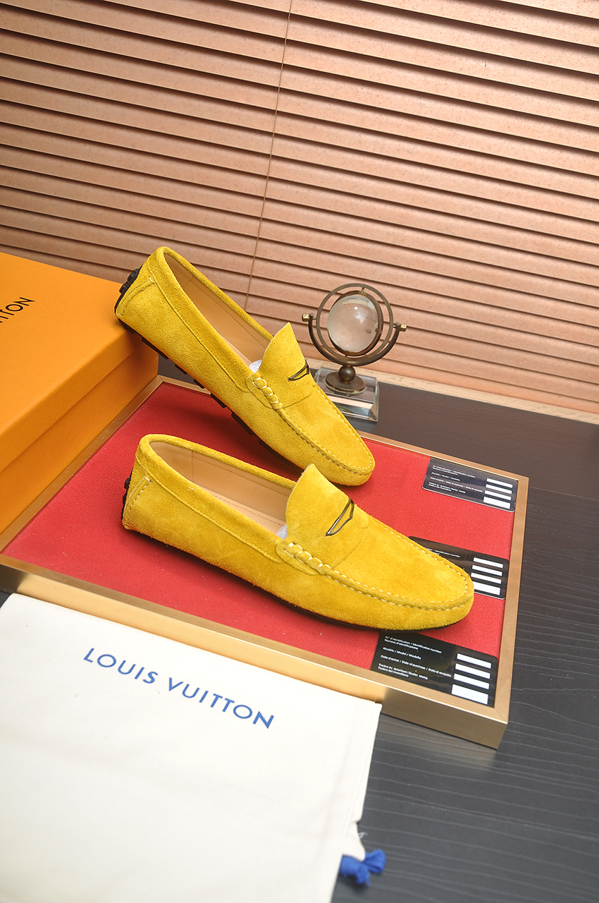 Louis Vuitton Yellow Suede Leather Loafers,Size 38-44, Comfort and Style 7 i1743098063333 8733 0 5
