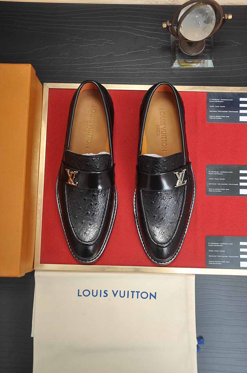 Louis Vuitton Leather Business Loafers, Italian Leather, Rubber Sole, Versatile 1 Louis Vuitton Leather Business Loafers, Italian Leather, Rubber Sole, Versatile