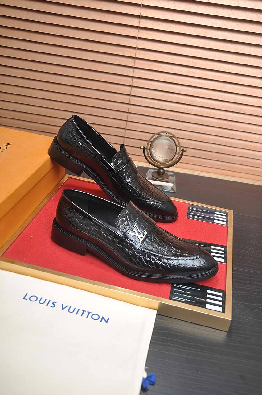 Louis Vuitton Leather Business Dress Shoes, Black, Size 38-45 7 i1744571525614 2676 0 5