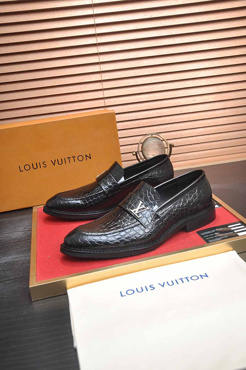 Louis Vuitton Leather Business Dress Shoes, Black, Size 38-45 4 i1744571526044 4346 0 2